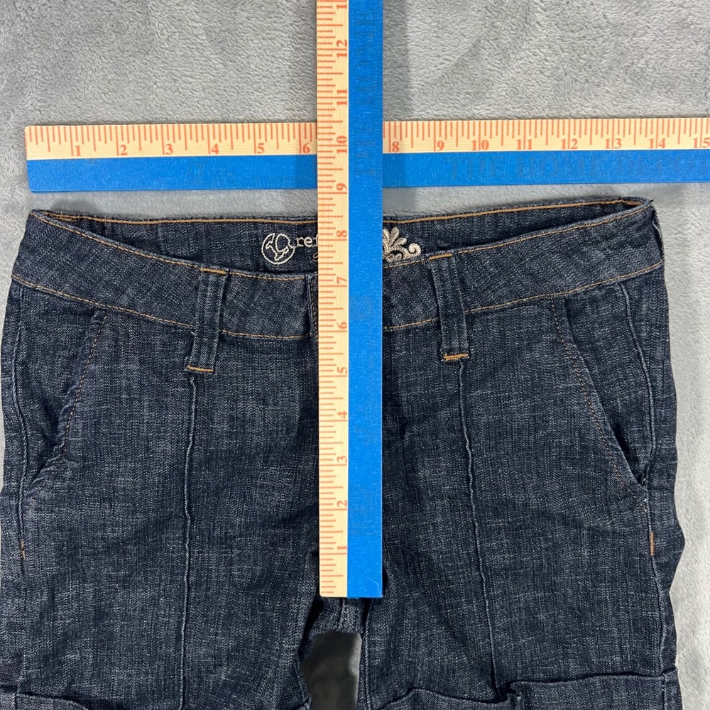 REFUGE PREMIUM Denim Shorts Womens Size 5 Dark Blue Low Rise Cuffed P861 - Picture 9 of 16